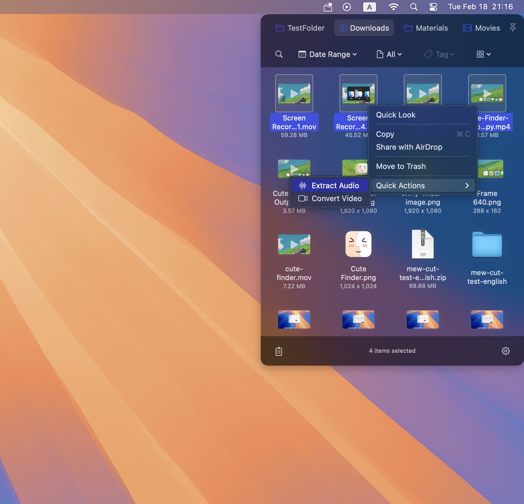透過Folder Slice在Mac上快速提取影片音訊