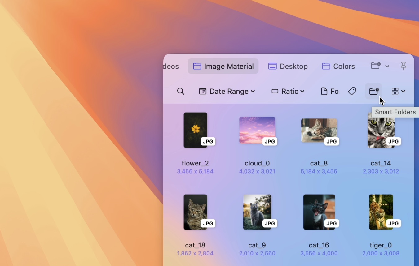 Enter smart folders list page in Folder Slice